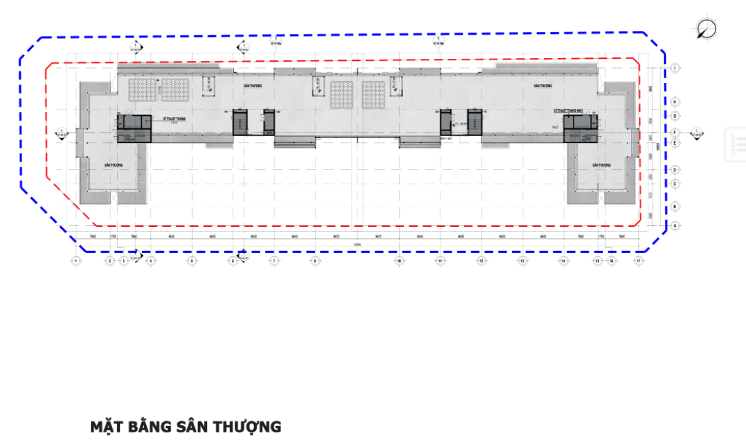 mặt bằng tầng thương dự án Chí Linh Center