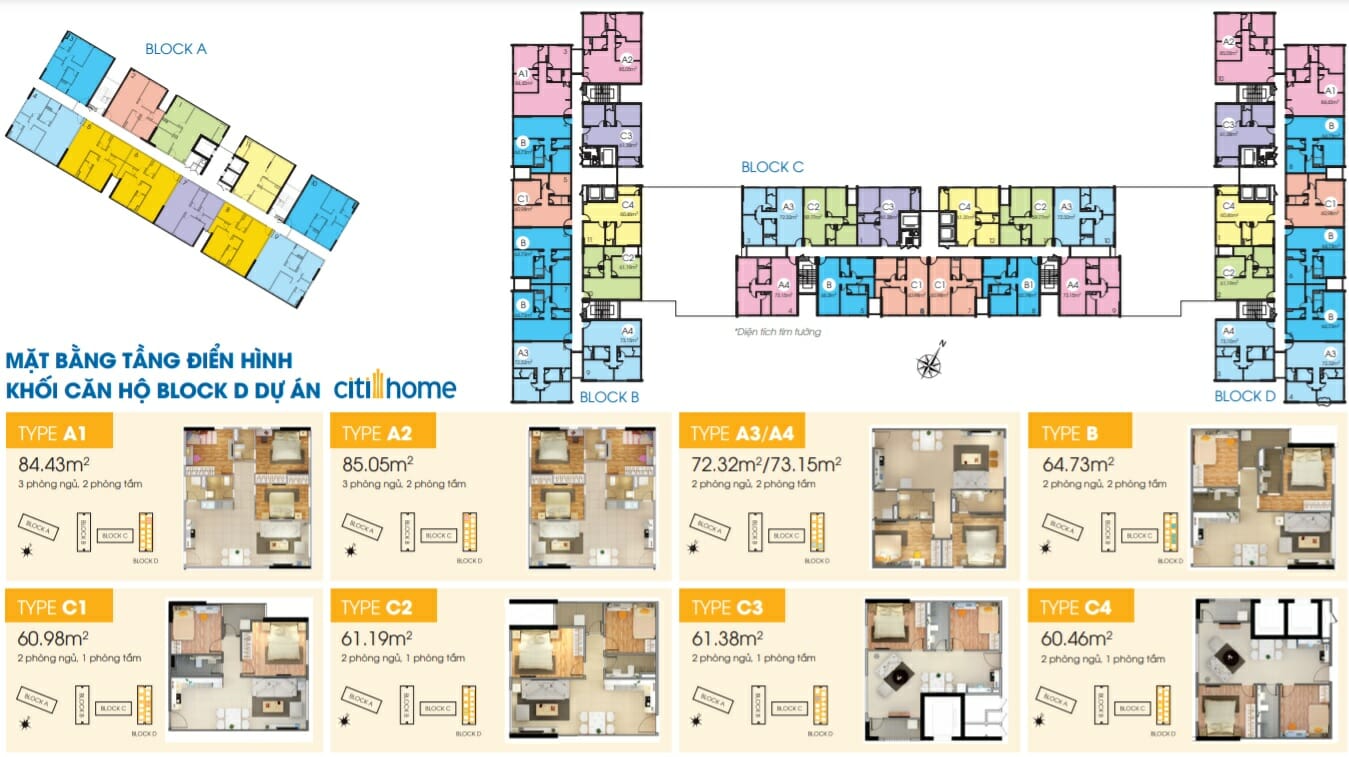 Mặt bằng điển hình của Citi Home 