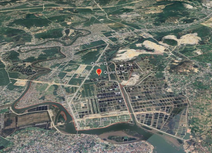 Dự án Khu nhà ở Sỹ Tân được triển khai tại phường Quỳnh Dị (Ảnh google Map)