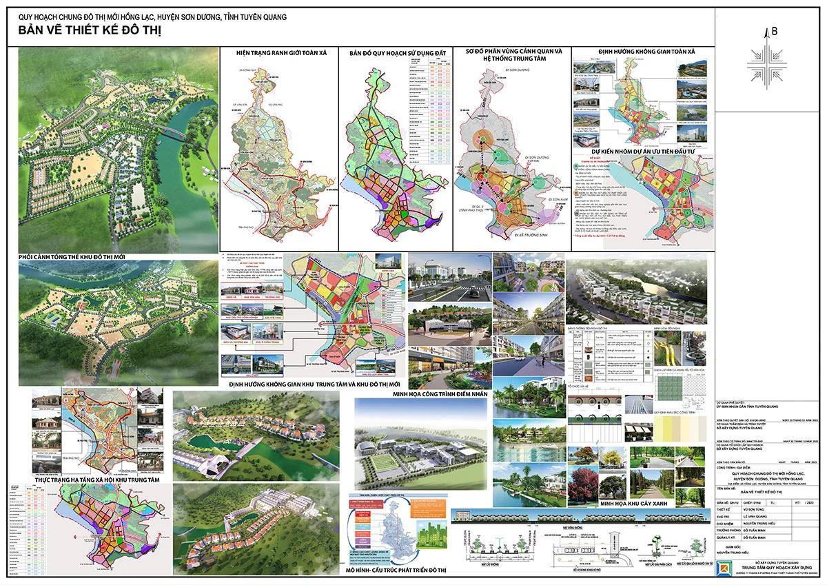 Quy hoạch chung Đô thị mới Hồng Lạc, xã Hồng Lạc, huyện Sơn Dương, tỉnh Tuyên Quang.